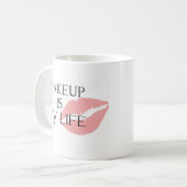 Mug le maquillage est mes baisers de la vie (Devant gauche)