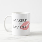 Mug le maquillage est mes baisers de la vie (Gauche)