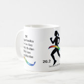 Mug Le marathon des femmes avec le ruban de puzzle (Devant gauche)