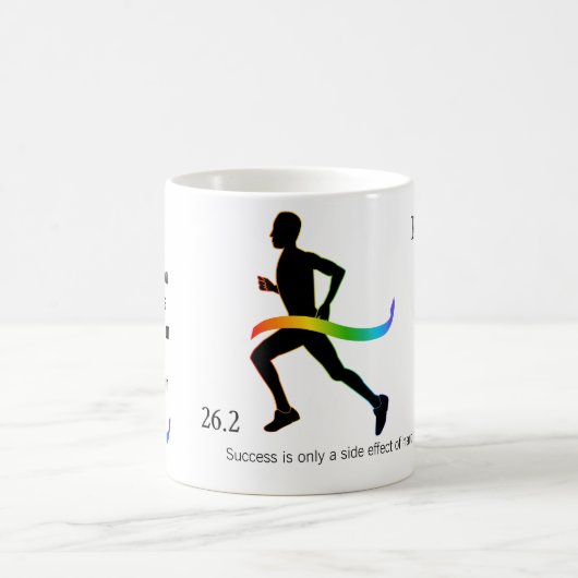 Mug Le marathon des hommes avec le ruban d'arc-en-ciel (Centre)