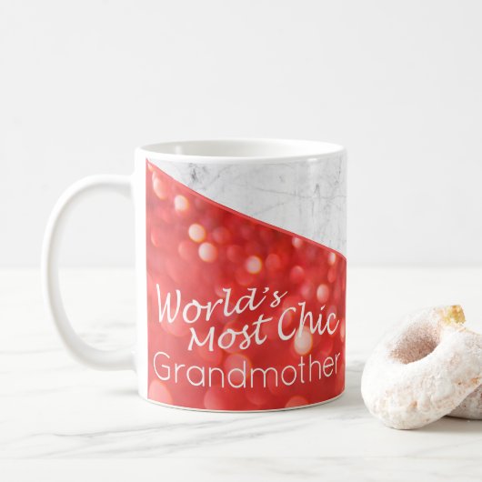 Mug Le Marbre blanc corallien de grand-mère le plus ch (Avec donut)