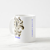 Mug le mardi gras de fleur de lis regarde svp des (Devant gauche)