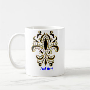 Mug le mardi gras de fleur de lis regarde svp des