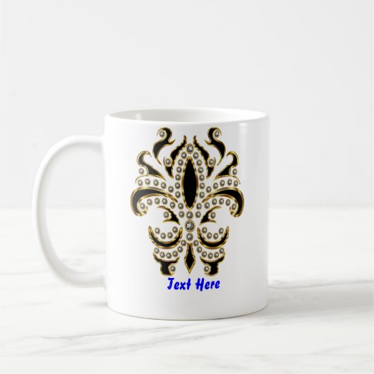 Mug le mardi gras de fleur de lis regarde svp des (Gauche)