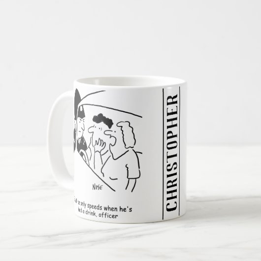 Mug Le mari de la femme est un chauffeur de boisson (Devant gauche)