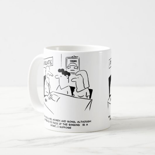 Mug Le mari offre d'abandonner le chant (Devant gauche)