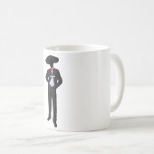 Mug Le mariachi de silhouette attaquent (Devant droit)