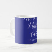 Mug Le mariage parfait royal bleu luxe ajouter couple  (Devant gauche)