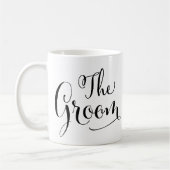 Mug Le marié élégant écriture de script noir mariage (Gauche)