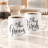 Mug Le marié élégant écriture de script noir mariage