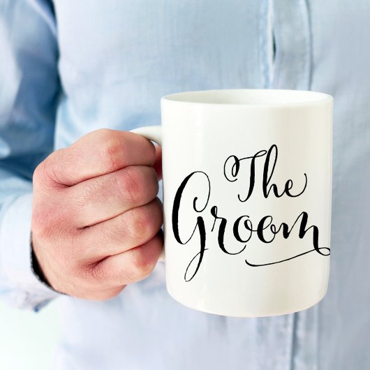 Mug Le marié élégant écriture de script noir mariage