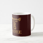 Mug Le matin commence avec du café (Devant droit)