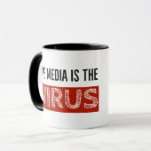 Mug Le média est le virus (Devant gauche)