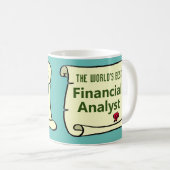 Mug Le meilleur analyste financier au monde. (Devant droit)
