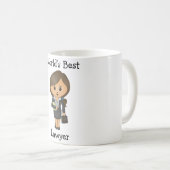 Mug Le meilleur avocat du monde - femelle mignonne de (Devant droit)