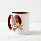 Mug Le meilleur bibliothécaire d'école du monde (Devant gauche)
