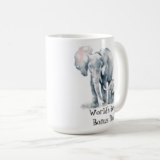 Mug Le meilleur bonus papa du monde animal africain él (Devant droit)