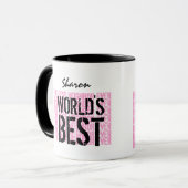 Mug Le meilleur cadeau nommé fait sur commande voisin (Devant gauche)