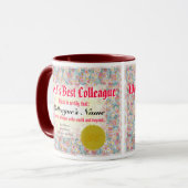 Mug Le meilleur certificat du collègue du monde (Devant gauche)