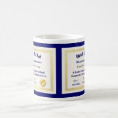 Mug Le meilleur certificat papa du monde Funny moderne (Centre)