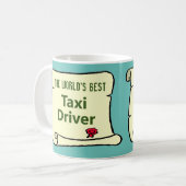 Mug Le meilleur chauffeur de taxi au monde. (Devant gauche)