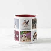 Mug Le Meilleur Chien Maman Jamais Burgundy Collage d' (Centre)