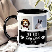 Mug Le meilleur chien papa jamais Black Pet Collage ph