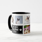 Mug Le meilleur chien papa jamais Black Pet Collage ph (Devant gauche)