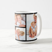 Mug Le meilleur collage de photo de papa de manuscrit (Devant droit)