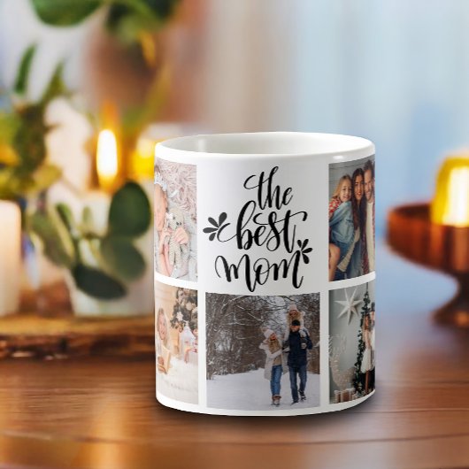 Mug Le meilleur collage photo de maman Typographie mod