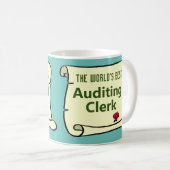 Mug Le meilleur commis à l'audit au monde (Devant droit)