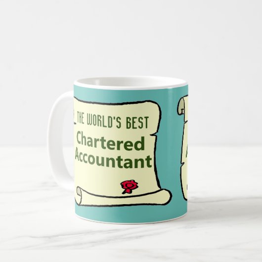 Mug Le meilleur comptable agréé au monde. (Devant gauche)