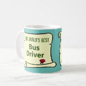 Mug Le meilleur conducteur de bus au monde. (Devant gauche)