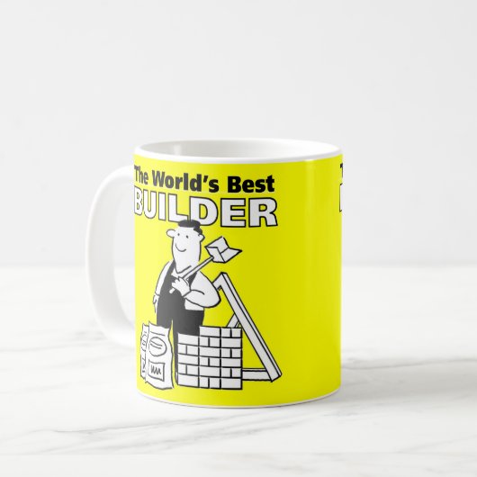 Mug Le meilleur constructeur ou travailleur de constru (Devant gauche)