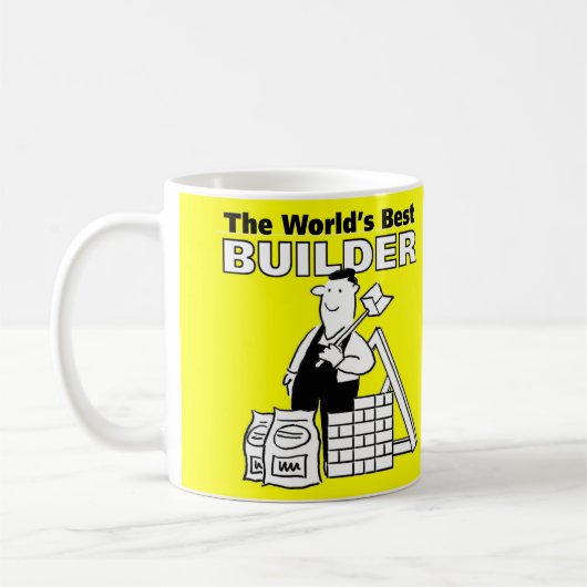 Mug Le meilleur constructeur ou travailleur de constru (Gauche)