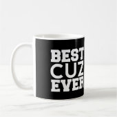 Mug Le meilleur COUSIN A07 moderne toujours noir et (Gauche)