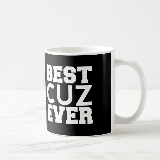 Mug Le meilleur COUSIN A07 moderne toujours noir et (Droite)