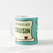 Mug Le meilleur cousin du monde. (Devant gauche)