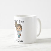 Mug Le meilleur docteur du monde - brune femelle (Devant droit)