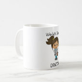 Mug Le meilleur docteur du monde - brune femelle (Devant gauche)