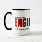 Mug Le meilleur du monde du génie électrique avec nom (Gauche)