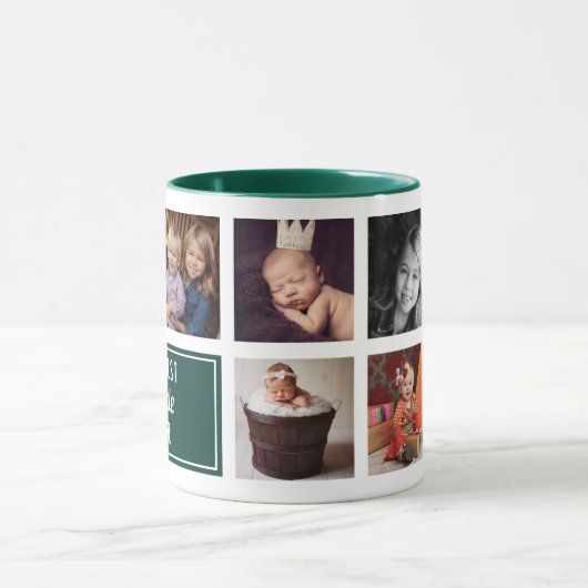 Mug Le Meilleur Funcle Jamais Green Collage Photo Oncl (Centre)