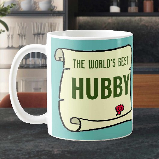 Mug Le Meilleur Hubby du monde. Mari