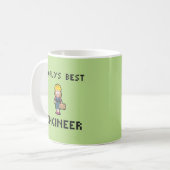 Mug Le meilleur ingénieur féminin de pixel (Devant gauche)