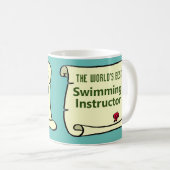 Mug Le meilleur instructeur de natation du monde. (Devant droit)