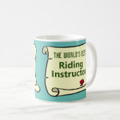Mug Le meilleur instructeur d'équitation du monde. (Devant droit)