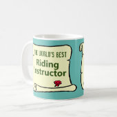 Mug Le meilleur instructeur d'équitation du monde. (Devant gauche)