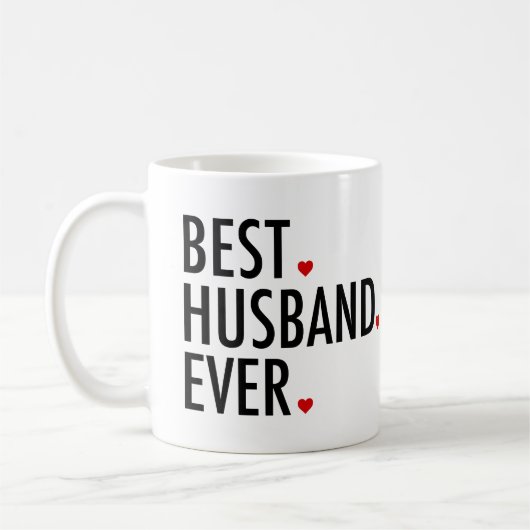 Mug Le meilleur jour de Valentines de mari jamais (Gauche)