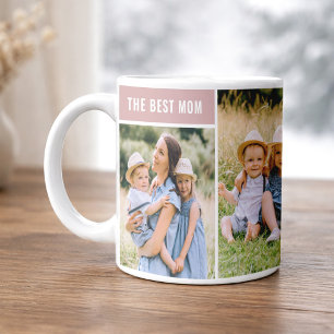 Mug Le meilleur maman Collage de photos Rose poudré