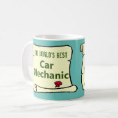 Mug Le meilleur mécanicien automobile au monde. (Devant gauche)